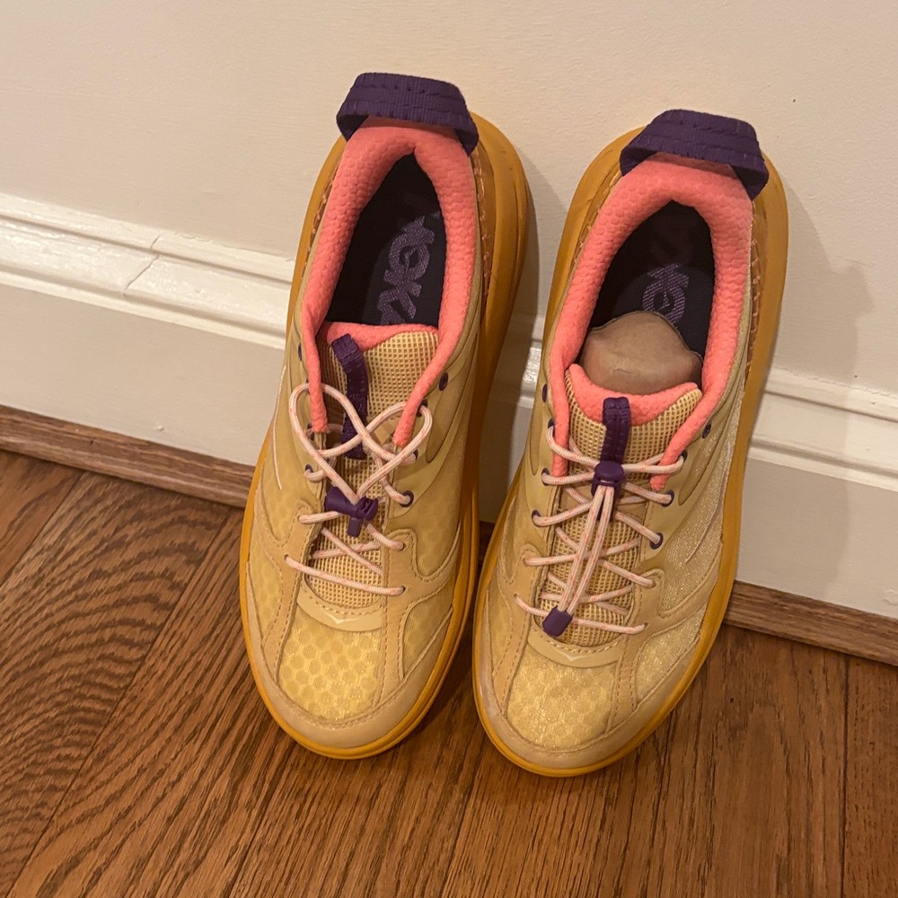 HOKAS- BRAND NEW Yellow and Purple Sneakers